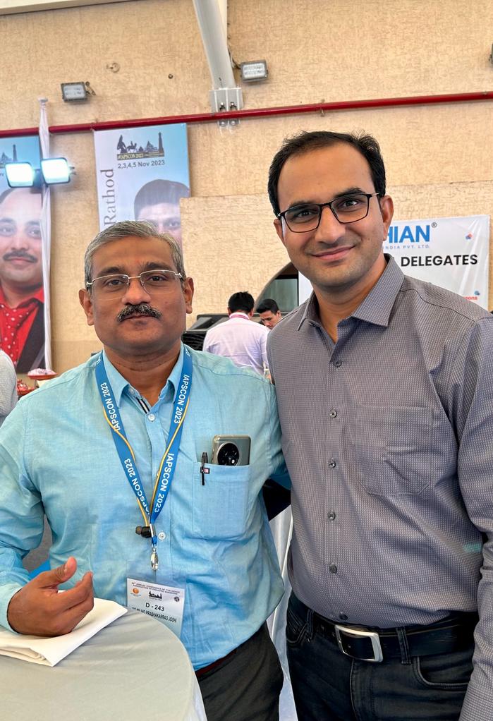 Dr Arjun Pawar With Dr. Milind Joshi in IAPSCON 2023